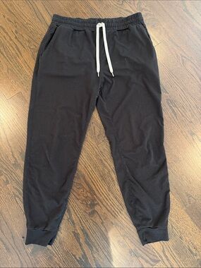 Vuori Black Jogger Pants with White Drawstring